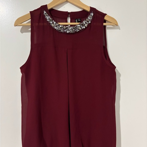 HeartSoul Red Embellished Sleeveless Blouse - Picture 5 of 6